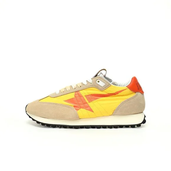Golden Goose Orange Star Print Athletic Shoes - Picture 4 of 8